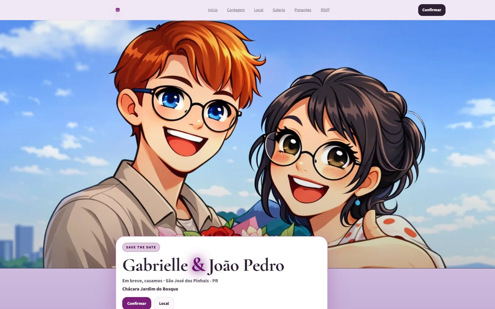 Site de casamento publicado