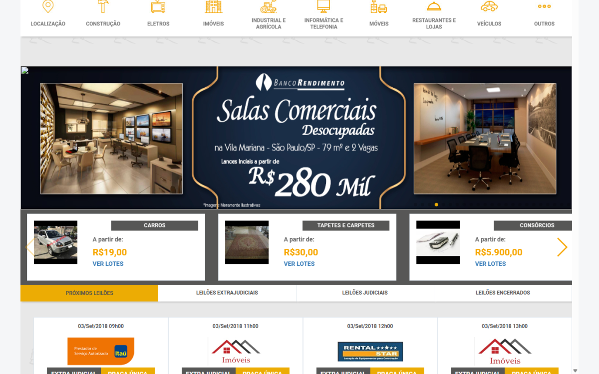 Home do SOLD Leilões Online (Archive · set/2018)